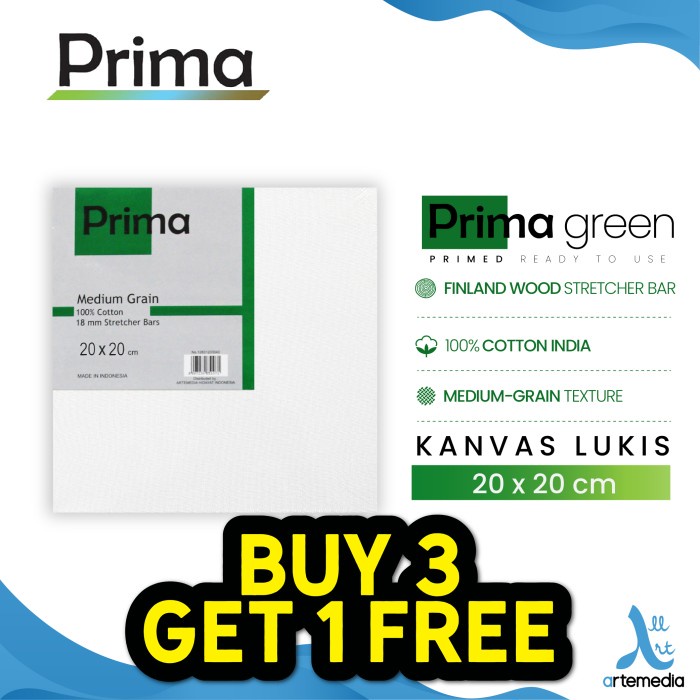 

Kanvas Lukis Prima Green 20X20Cm Value Set 3 Cotton Canvas