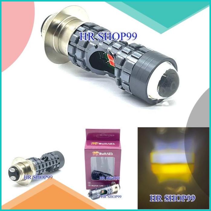 Lampu Depan Led Utama H6 Laser 2 Warna Senja Merah Biru Hi Low Aes 16n