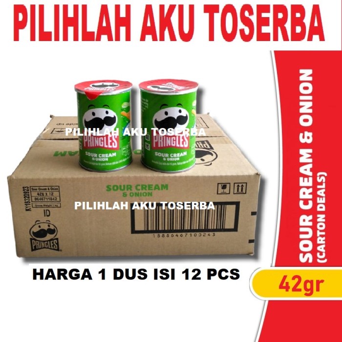 

Keripik - Pringles Sour Cream & Onion Keripik Kentang 42 Gr - ( Harga 1 Dus )