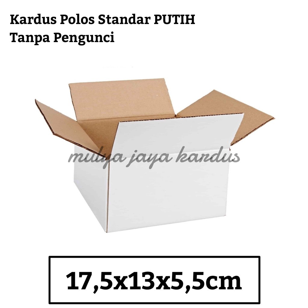 

(ST-6) Kardus Karton Polos PUTIH Packing Box Kotak Aksesoris Souvenir Elektronik 17.5x13x5.5 cm