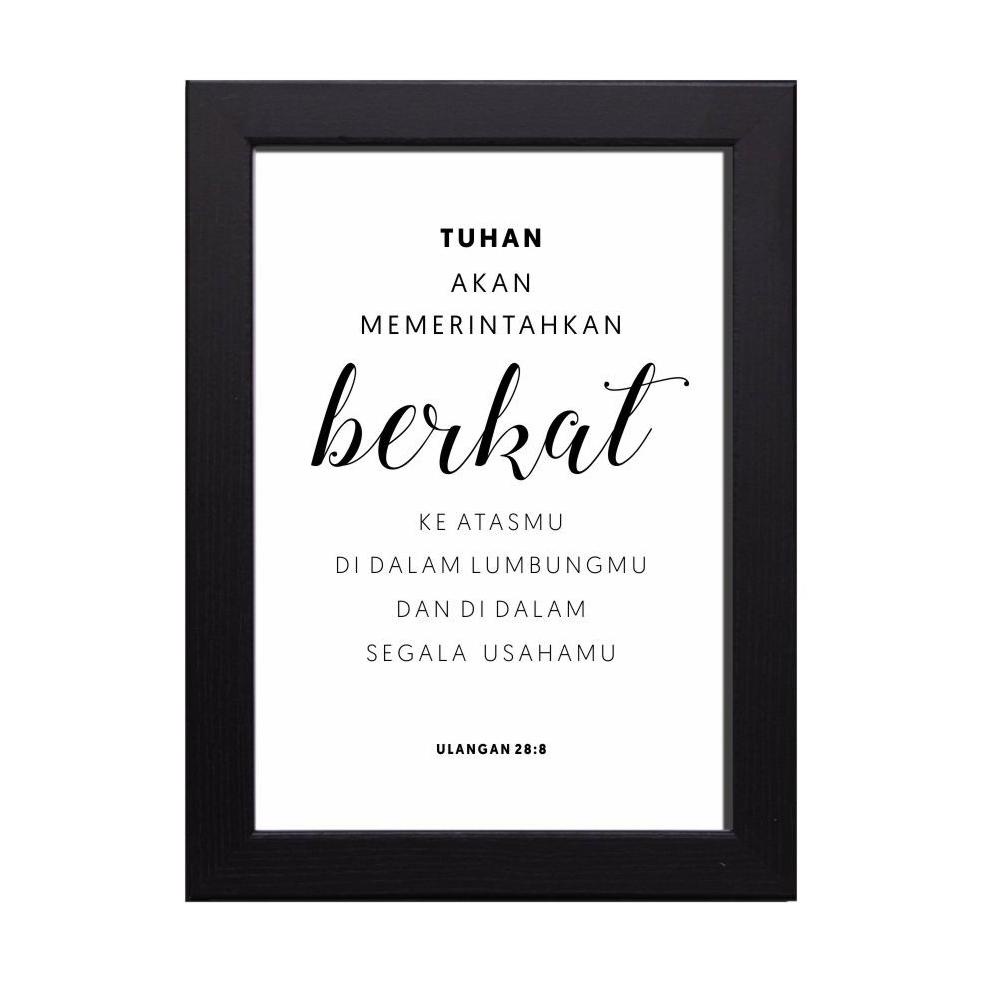 Terlaris Ulangan 28:8 Hiasan Dinding Poster Dekorasi Pigura Kristen BisaCod