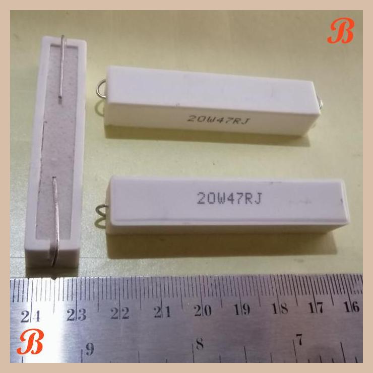 | ES | 47OHM 47RJ 47R R 20W47RJ 20W 20 WATT 47 OHM RESISTOR KAPUR 20WATT