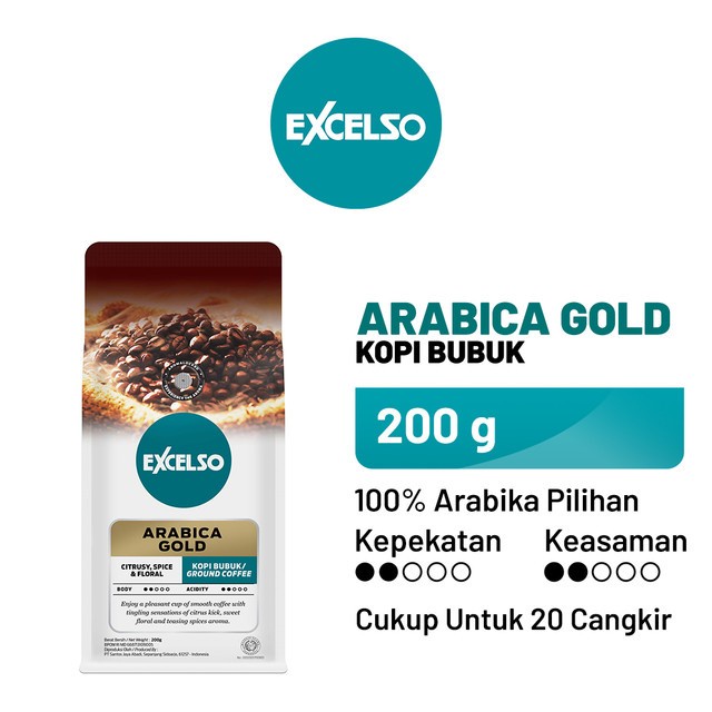 

Excelso Arabica Gold - Bubuk Kopi 200 Gr