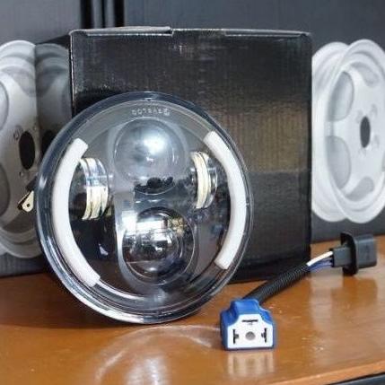 Lampu Daymaker Vespa NPX dan Sprint Bagol 5.75 Inch Model Hallo Hazard