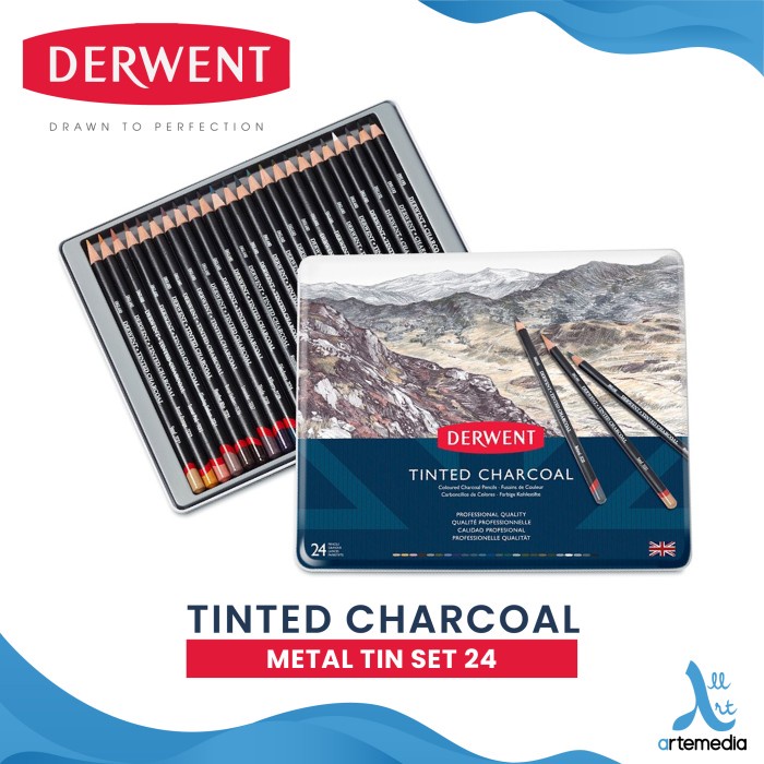 

Terbaru Pensil Arang Derwent Tinted Charcoal Pencil Color 24 Metal Tin Set Promo Terlaris
