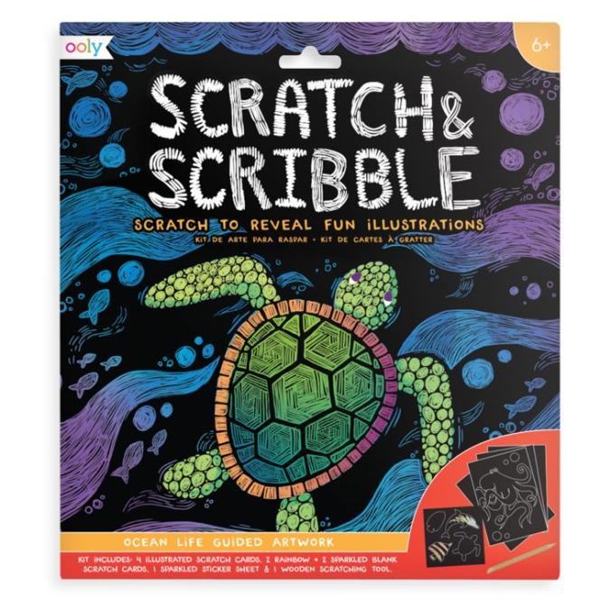 

Ocean Life Scratch and Scribble Art Set - Edukasi Seni Anak