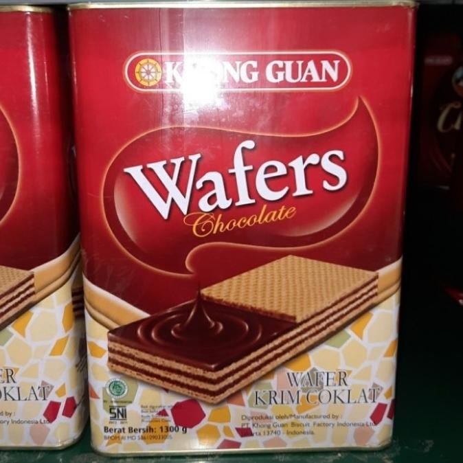 

Biskuit Wafer - Terjangkau Khong Guan Wafer Chocolate 1300 Gr Biskuit Kaleng