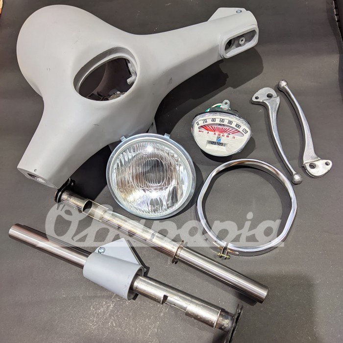 ✨Original Batok Stang Setir Bulat Komplit Vespa Super 66-73 Terbatas