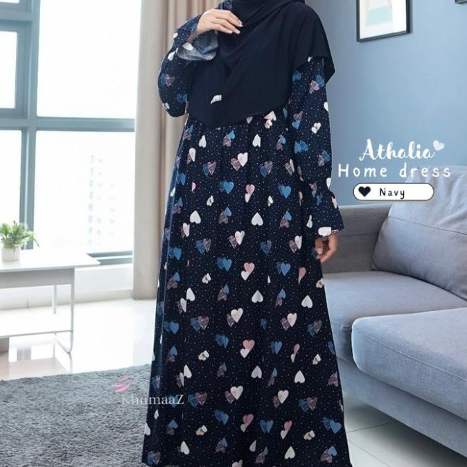 GAMIS DAILY BAHAN RAYON ATHALIA HOME DRESS BY KHUMAAZ