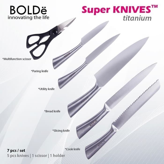 Pisau Set Bolde Super Knives Set Titanium