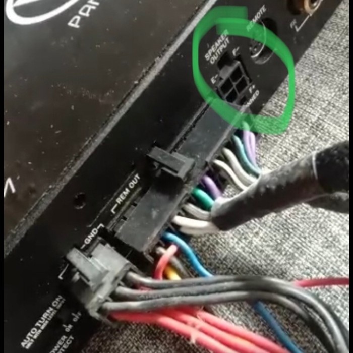 kode07 Kabel soket dsp venom pandora vpr 4.6 mk2 output cenel speker E dan F