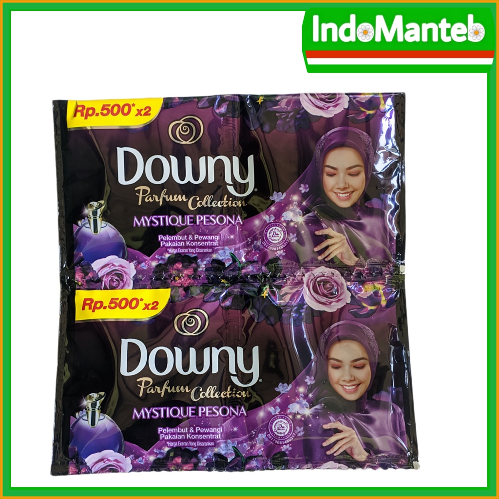 Downy Mystique Pesona Anti Bau 1 Renceng isi 24 Sachet 500 Pelembut Pewangi Pakaian