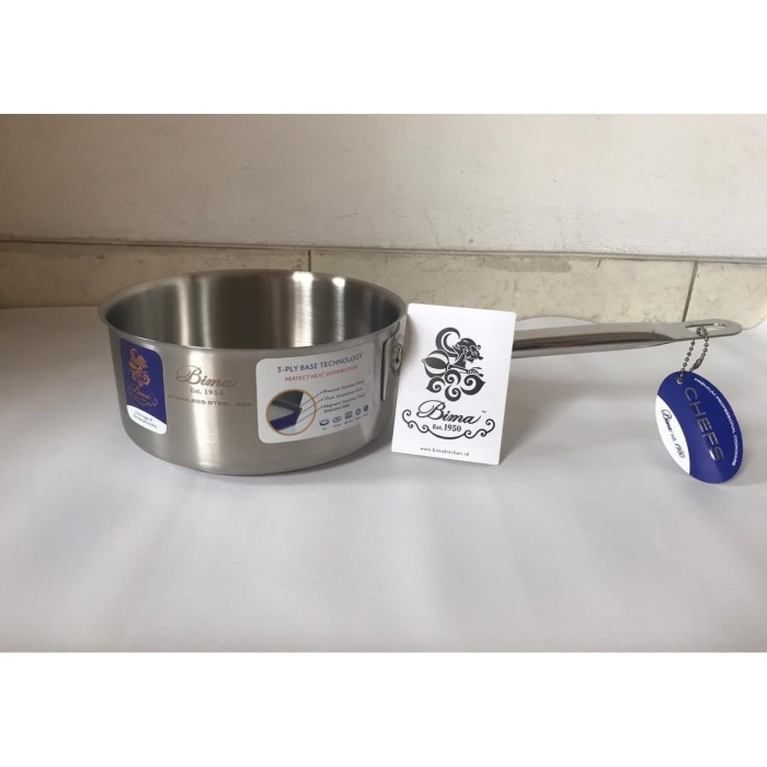 Promo Bima Chef Shallow Sauce Pan 18 Cm (Tanpa Tutup) / Panci Bima Stainless
