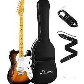 PROMO  DONNER DJC 1000S JAZZ ELECTRIC THIN LINE F HOLE SUNBURST  BMJ  #ORIGINAL