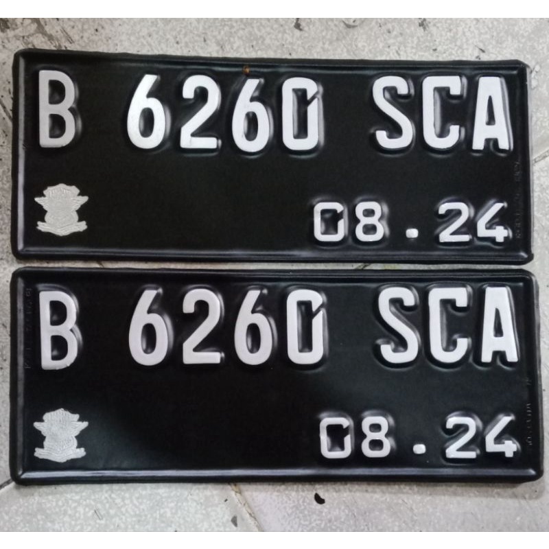 plat motor standar Samsat 08B asli pakai logo