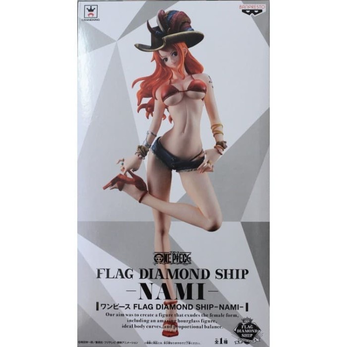 ✨Baru Flag Diamond Ship Nami Original Color Red One Piece Banpresto Original Terbaru