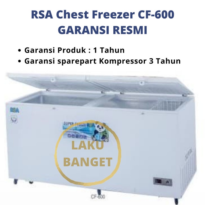 Terbaru Rsa Chest Freezer Cf-600 / Freezer 600 Liter / Rsa Cf 600 Free Ongkir Promo Terlaris
