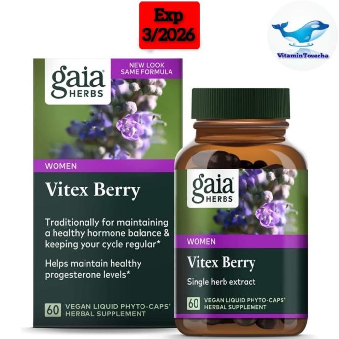 Gaia Herbs Vitex Berry For Women 60 / 120 Vegan Phyto-Caps Best Quality
