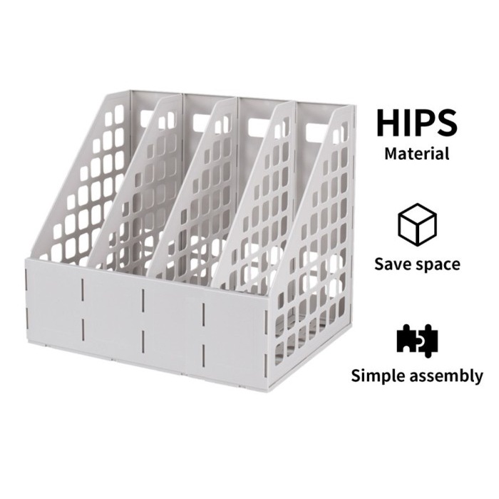 

Promo Box File Magazine Plastik Rak Buku Meja 4 Kotak Deli Tebal Rakit 78991