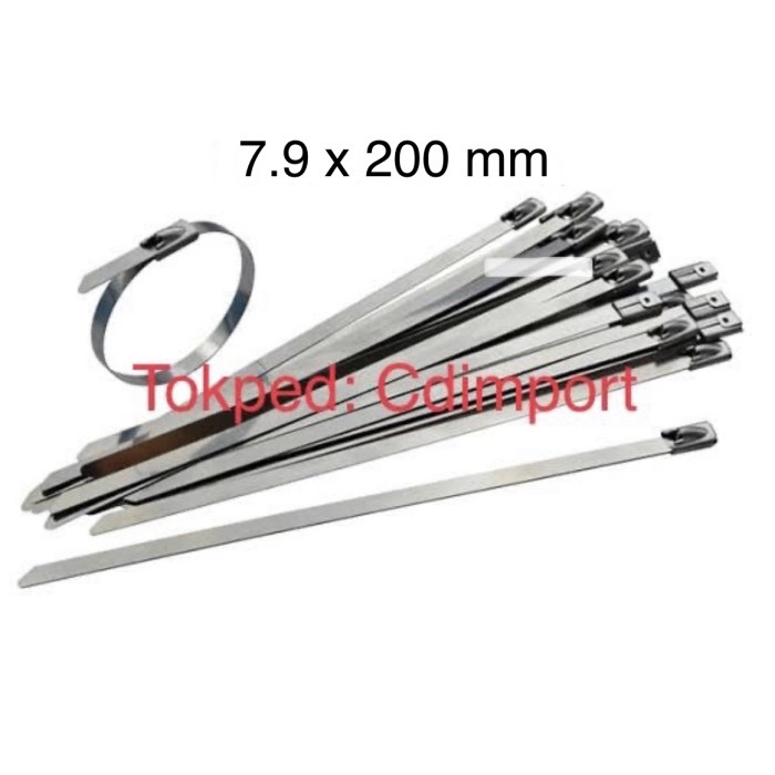 

[COD] Stainless Cable Ties - Kabel Tis Stainless 7.9 X 200 Mm - 100Pcs Terbaru
