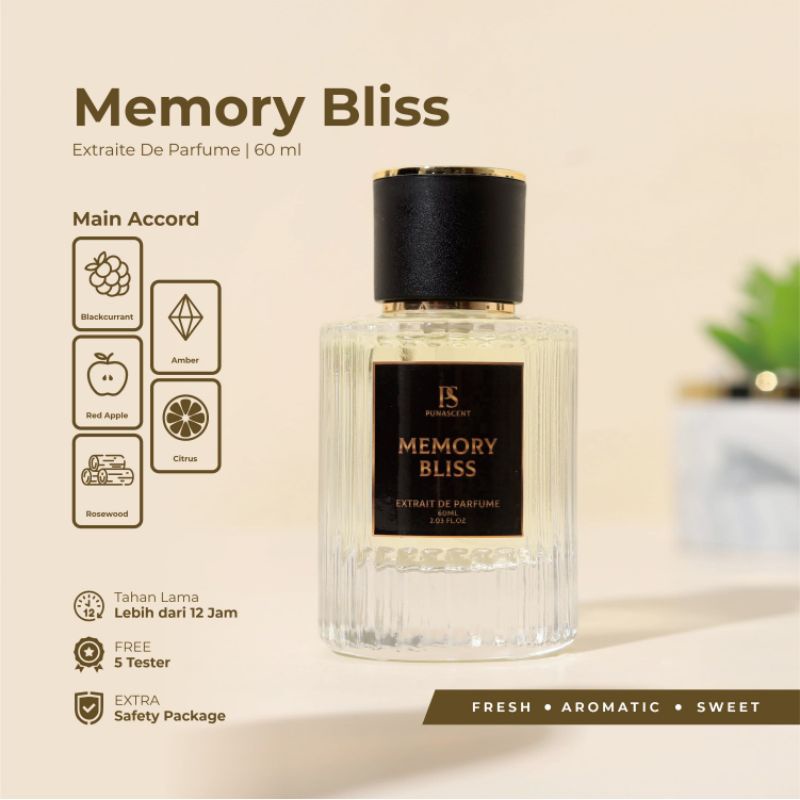 PARFUME PUNASCENT MEMORY BLISS EXTRAITE DE PARFUME FREE 5 TESTER
