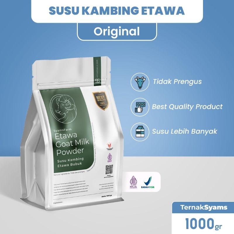 

Susu Kambing Etawa Bubuk Ternak Syams 1000 Gram Pure Murni Organik Terlaris Terbaru Terviral
