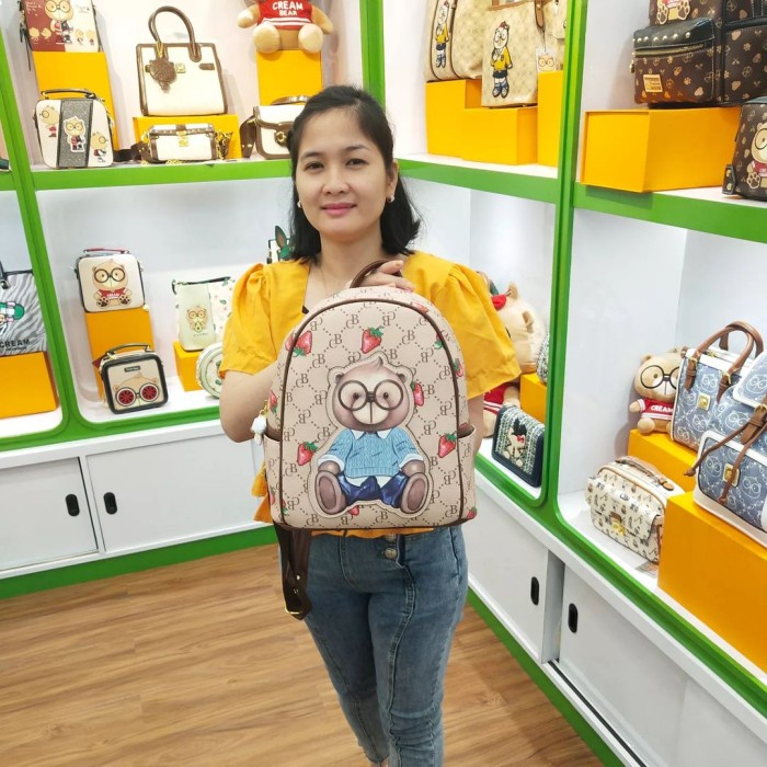 CreamBear C12693 Tas Ransel Woman Cream bear