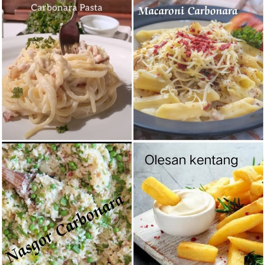 

Saus Spaghetti Pasta Daging Karbonara Carbonara Sauce - 1 Kg