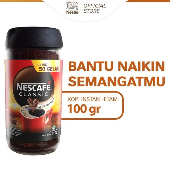 

NESCAFE Classic Kopi Instan Kopi Hitam 100g Jar