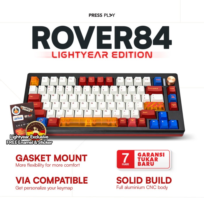 ROVER84 Lightyear Edition Wireless CNC Aluminium Mechanical Keyboard