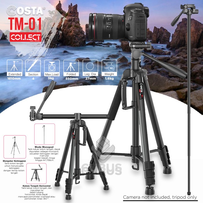 COSTA COLLECT TM-01 Tripod Monopod Overhead Aluminium Alloy DSLR Video