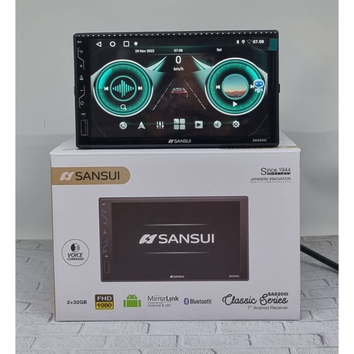 Head Unit Android 7 Inch Sansui Classic Gen 2 SA5200i Ram 2/32