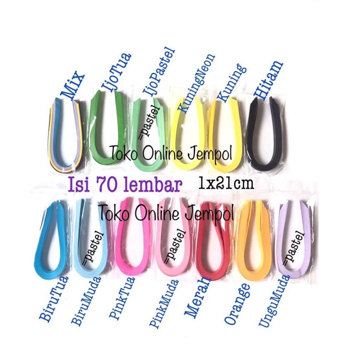 

isi 70 Kertas Origami Bintang Star Paper Quilling ATK1234BT