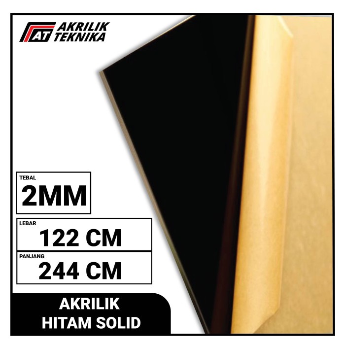 AKRILIK 122 X 244 HITAM 2MM LEMBARAN ACRYLIC BERKUALITAS