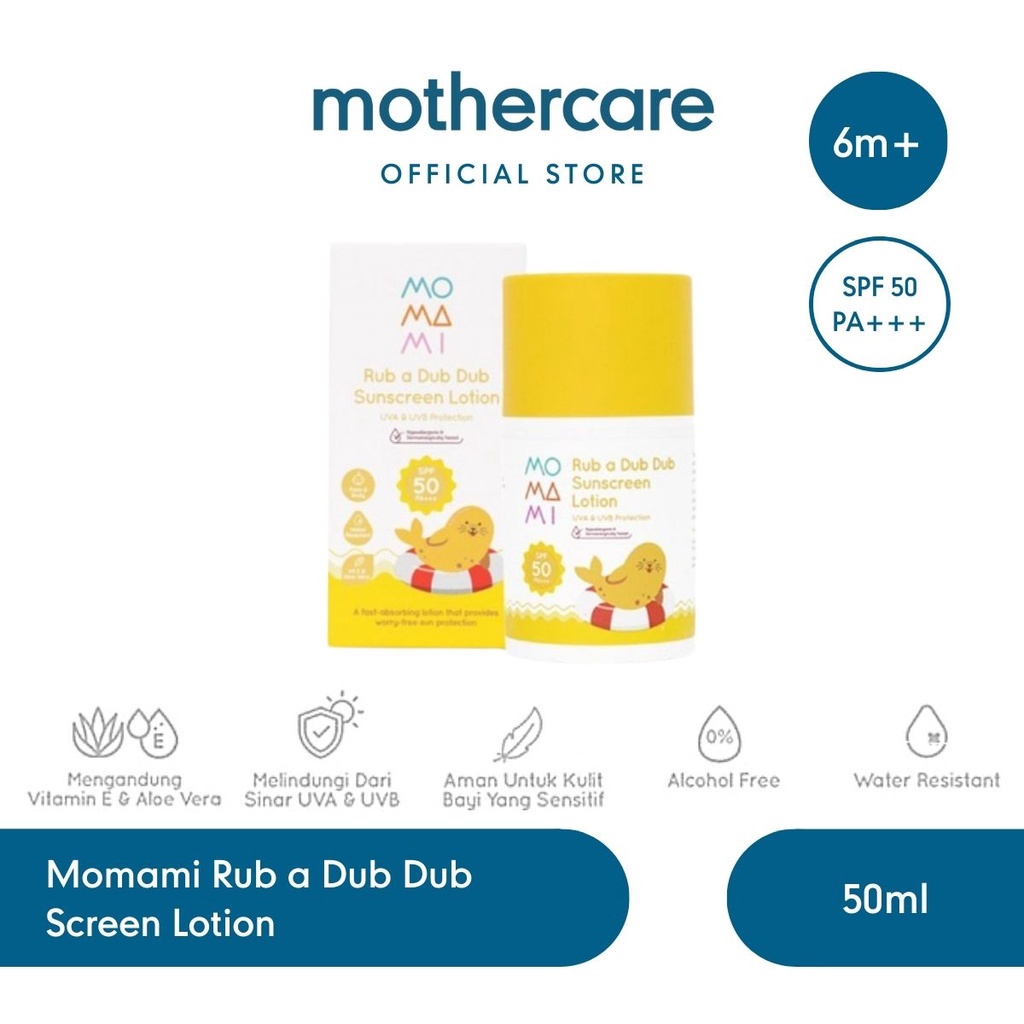 Momami Rub A Dub Sun Lotion - Krim Tabir Surya (50ML)
