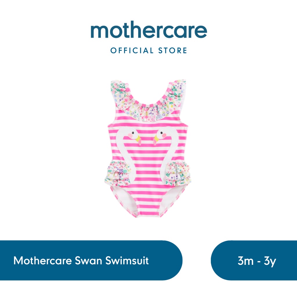 Mothercare Swan Swimsuit - Pakaian Renang Bayi Perempuan (Pink)