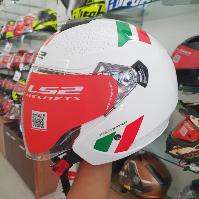 ✨Sale Helm Ls2 Of573 Twister Open Face Helmet White Terbaru