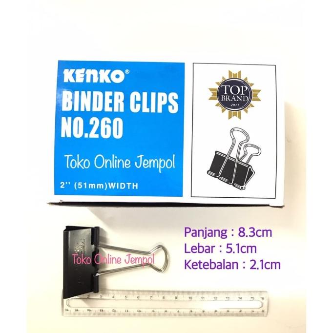 

ATK814KN isi 12 buah no.260 KENKO Paper Clip 260 Klip Penjepit Kertas