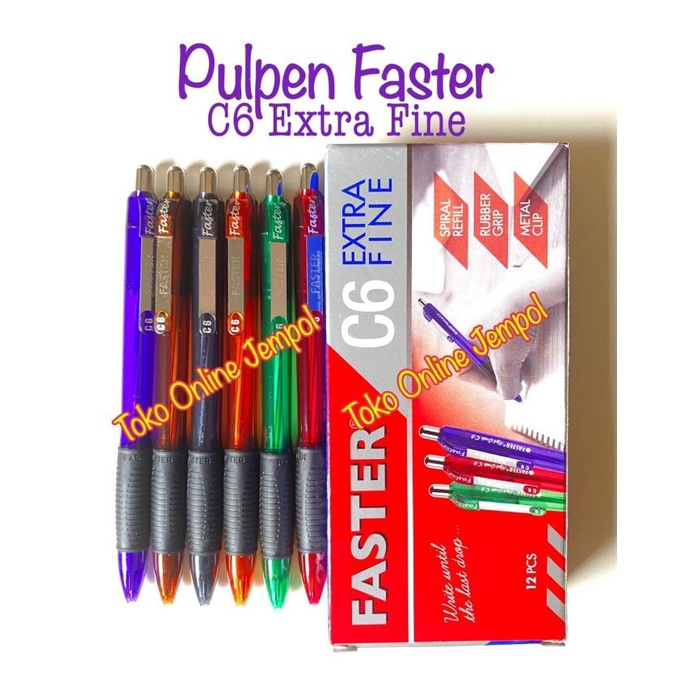 

satuan Pulpen FASTER C6 pena ballpoin balpen polpen ATK1440FS