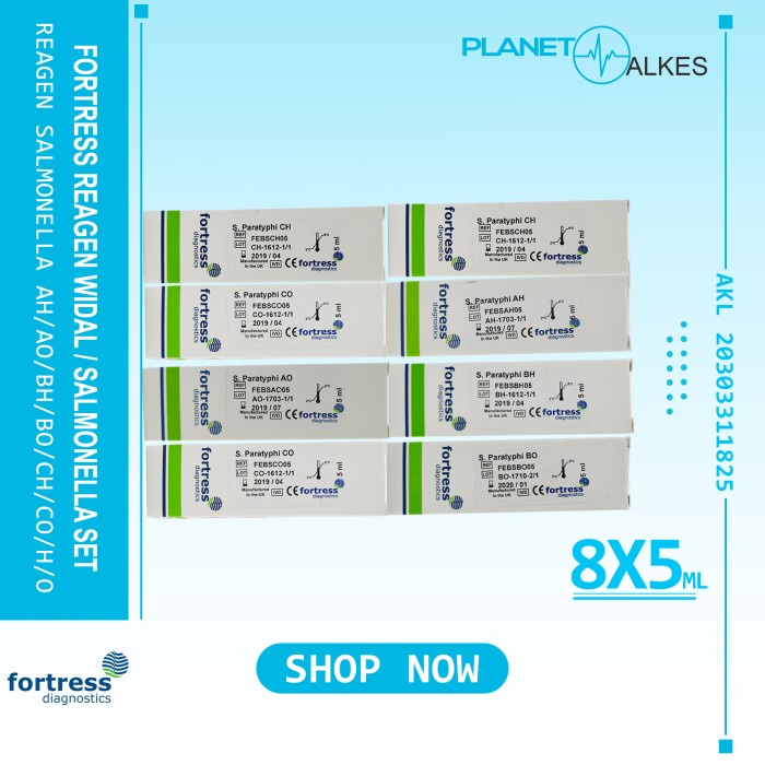 Ready Reagen Widal Salmonela FORTRESS Salmonella Para Thypi per vial @5ml