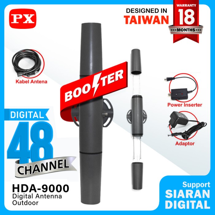 ANTENA TERBAIK TV INDOOR OUTDOOR DIGITAL PX HDA 9000