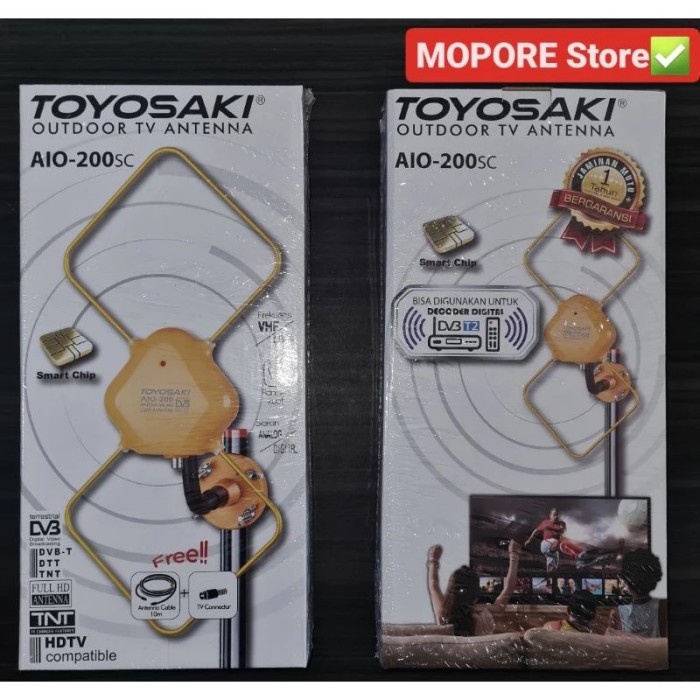 ANTENA TOYOSAKI AIO-200 OUTDOOR DAN INDOOR PLUS BOOSTER - ORIGINAL,