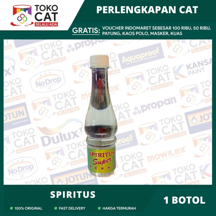 Spiritus Botol Isi Warna Bening Spirtus Bakar / Spirtus / Metanol // Cairan Spritus Metanol