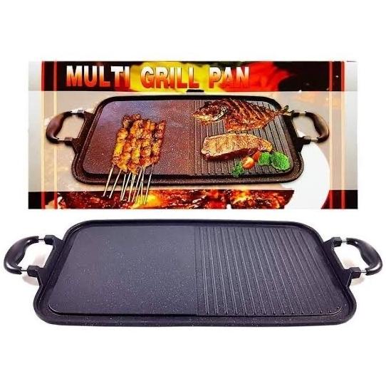 Multi Grill Pan teflon panggangan panjang anti lengket BBQ