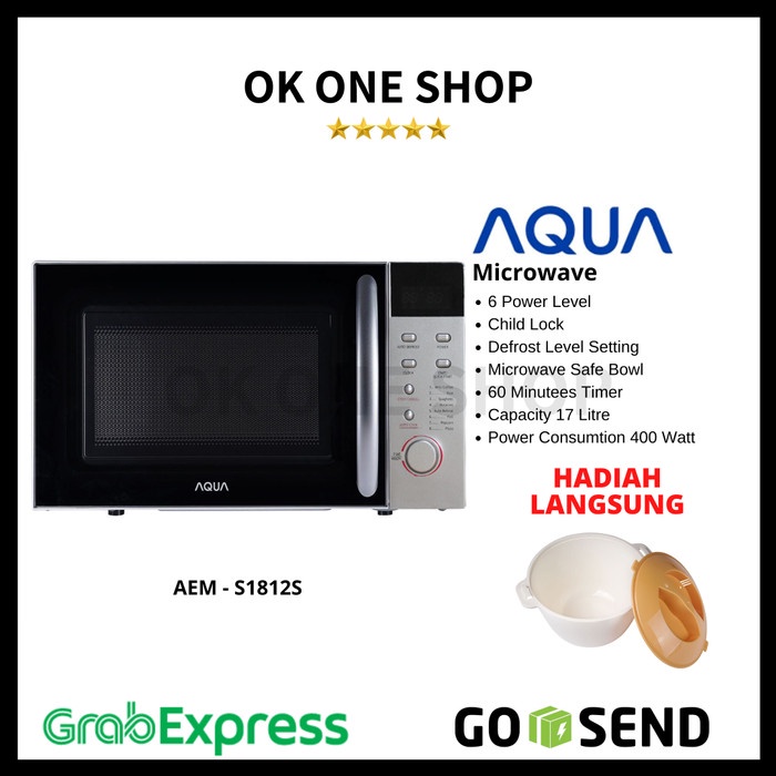 Promo Aqua Microwave 17 Liter Aem-S1812S