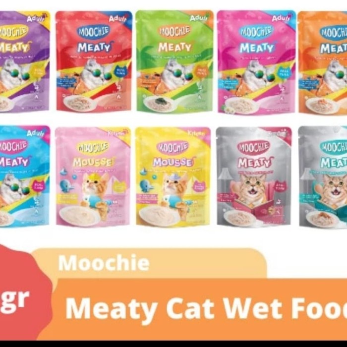 Moochie pouch 70gr makanan basah kucing premium cat food