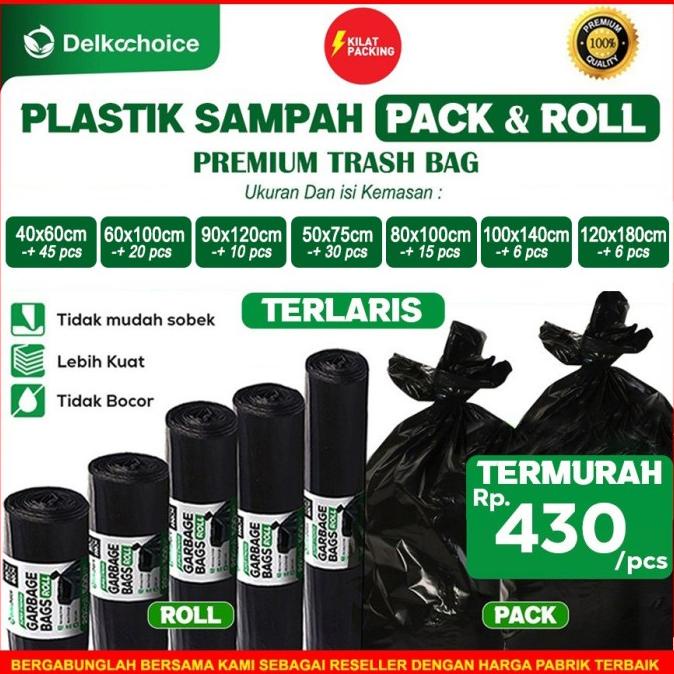 Kantong Plastik Kresek Sampah Hitam Besar Jumbo Premium Murah Satuan
