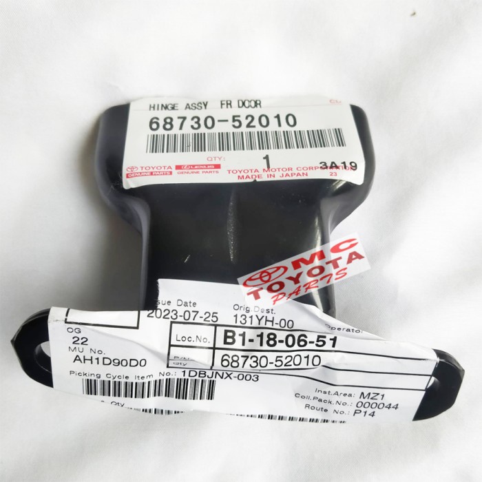 Engsel Pintu Hinge Assy Depan Kanan Bawah Altis Vios 68730-52010 Kode Hv284