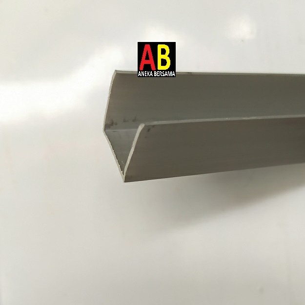 COD Lis U Aluminium 15mm x 15mm x 15mm Tebal 0.9mm Silver 119.5cm