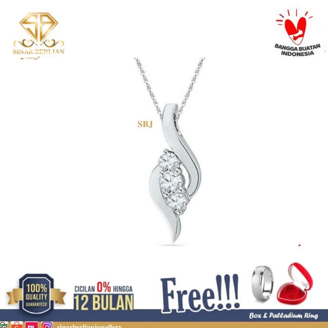 SB Jewellery - kalung berlian Eropa Asli Diamond Pendant Original 80